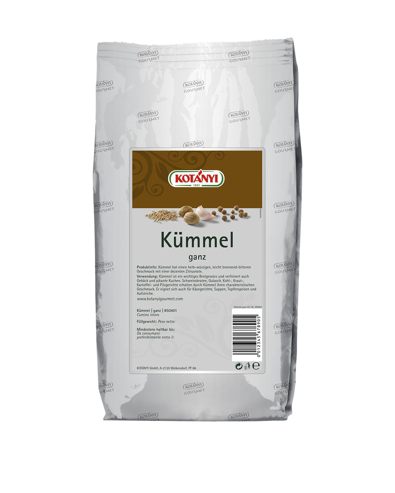 850401 Kotanyi Ким на зърна B2b Bag1kg