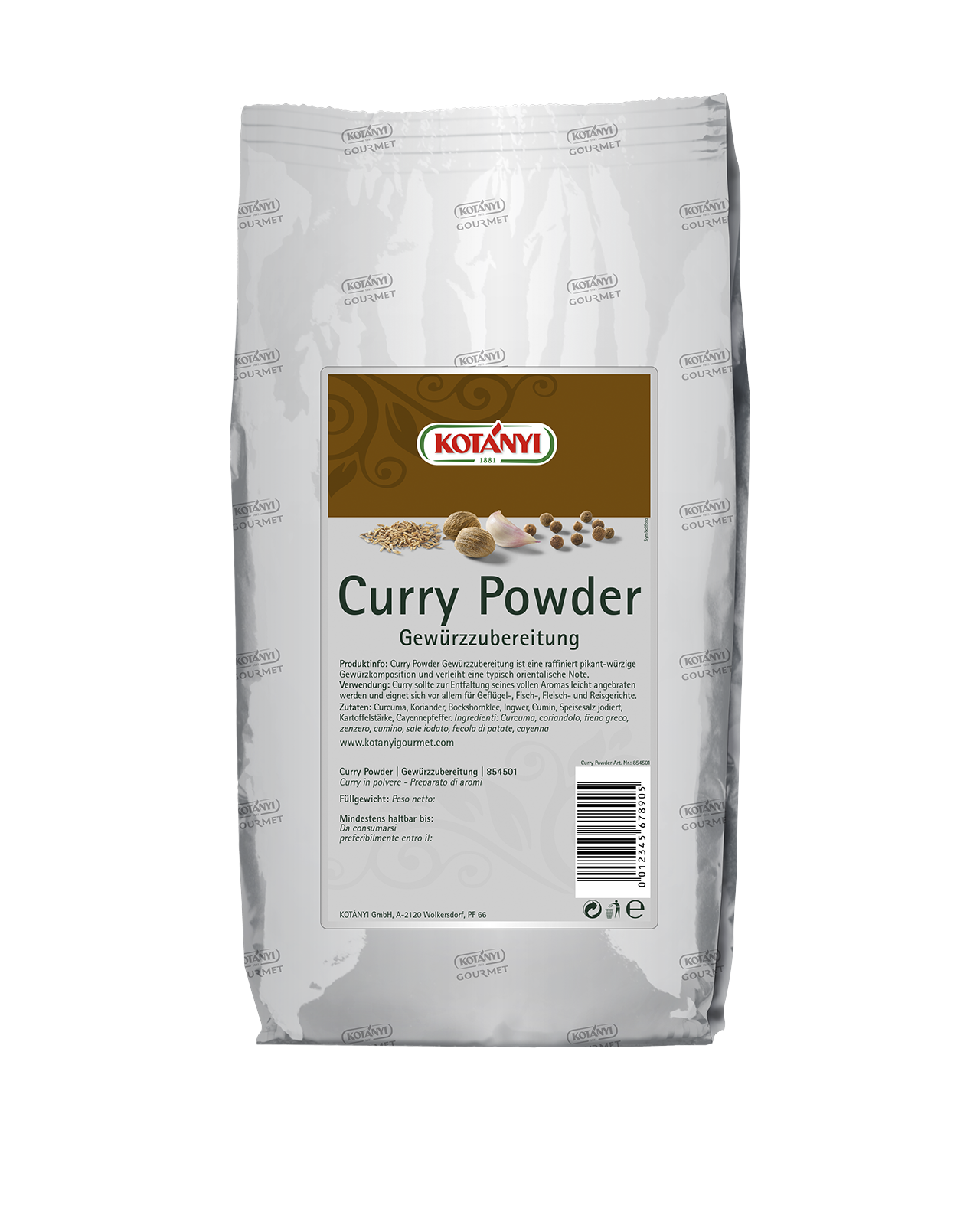 854501 Kotanyi Къри B2b Bag1kg