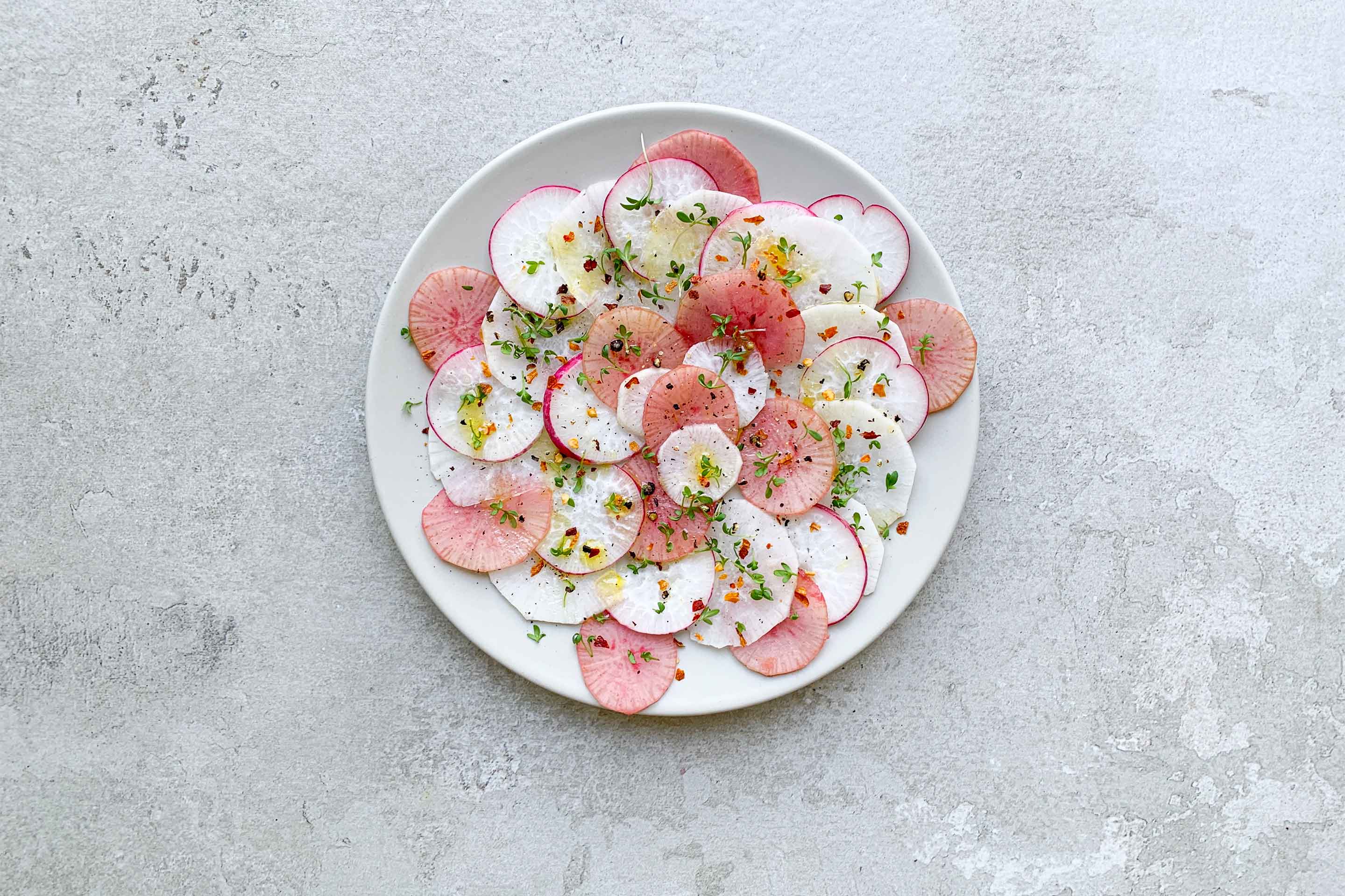 Colorful Radish Carpaccio Website